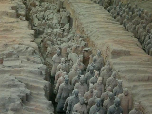 Teracotta warriors near Xian.